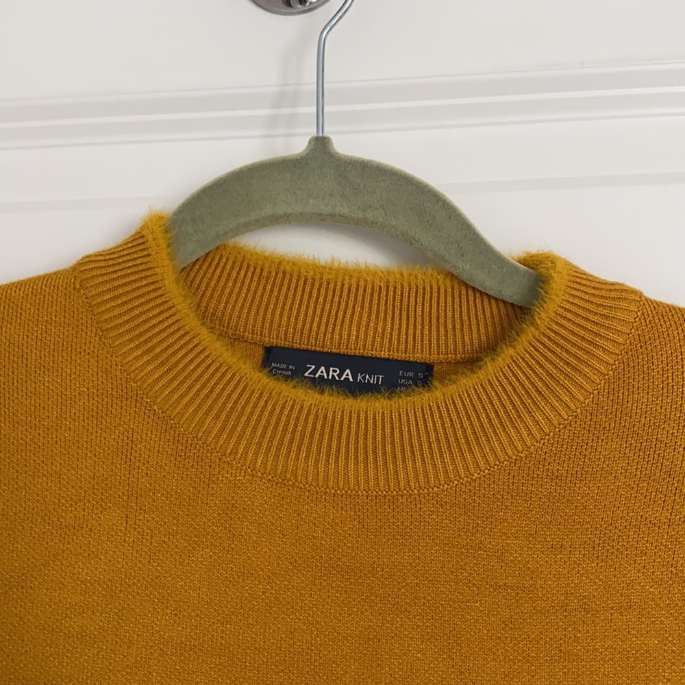 Zara Mustard Yellow Mockneck Sweater